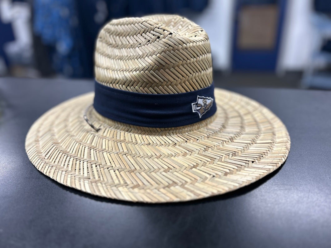 Otto Cap Straw Lifeguard with Navy Hat Band
