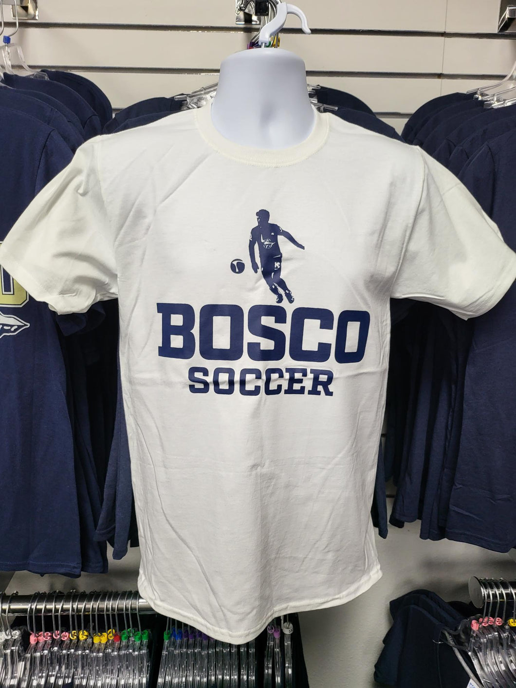 Soccer Silhouette White S/S T-shirt - CLEARANCE -FINAL SALE