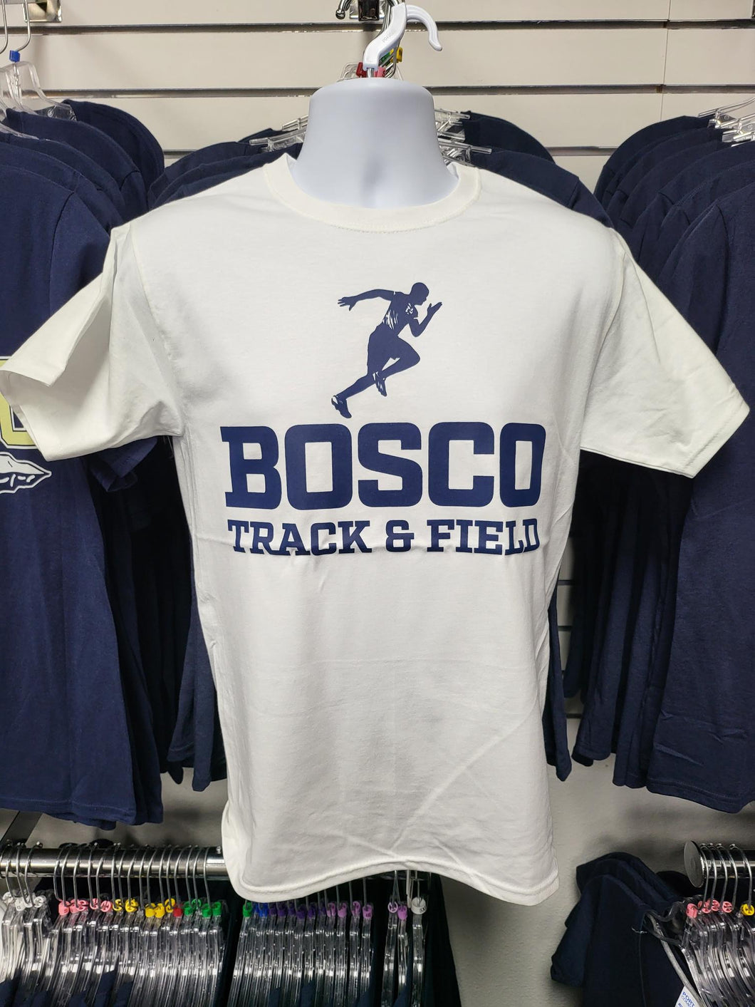 Track & Field Silhouette White S/S T-shirt - CLEARANCE - FINAL SALE